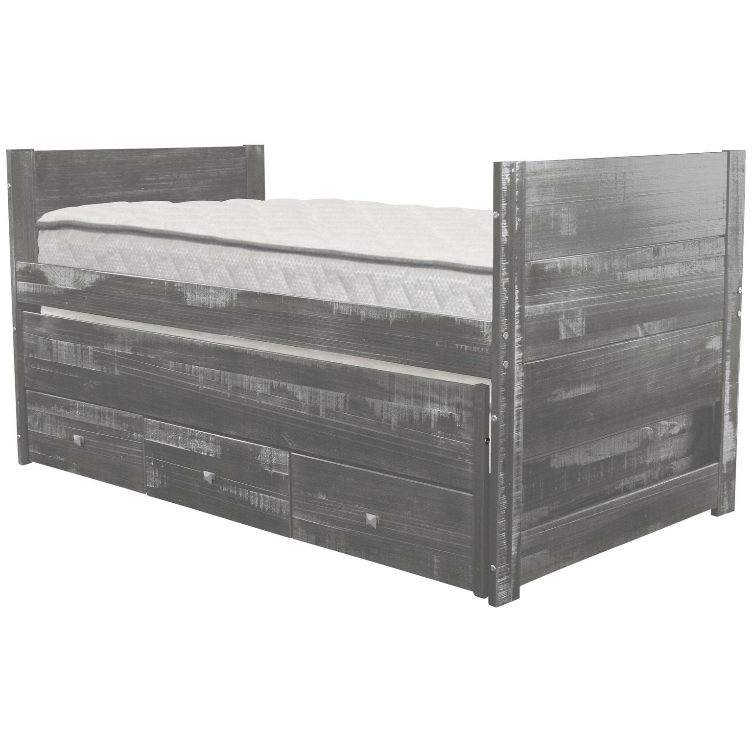 Taylor & Olive Begonia Twin Bed with Twin Trundle & 3 Built in Drawers