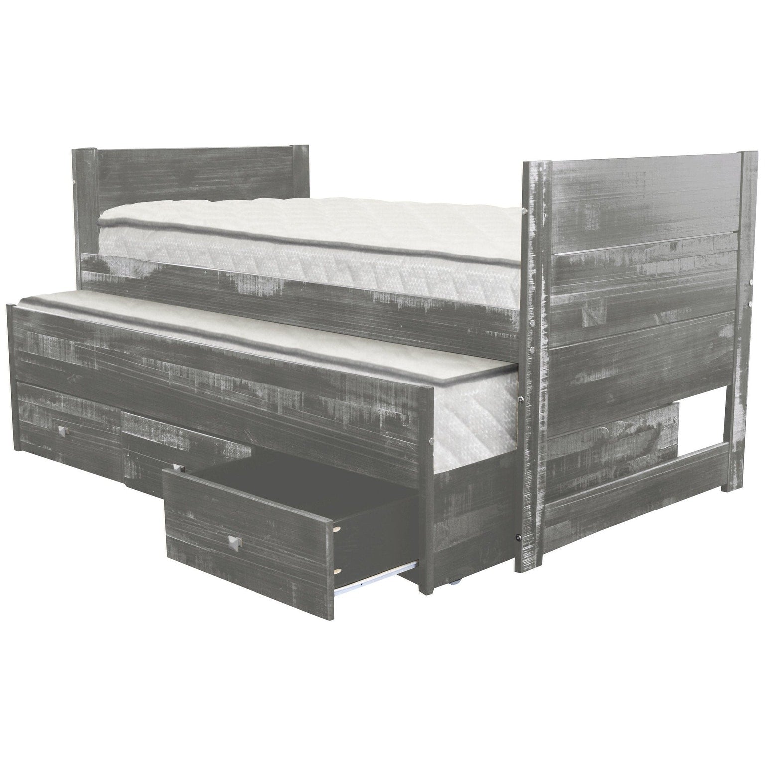 Taylor & Olive Begonia Twin Bed with Twin Trundle & 3 Built in Drawers