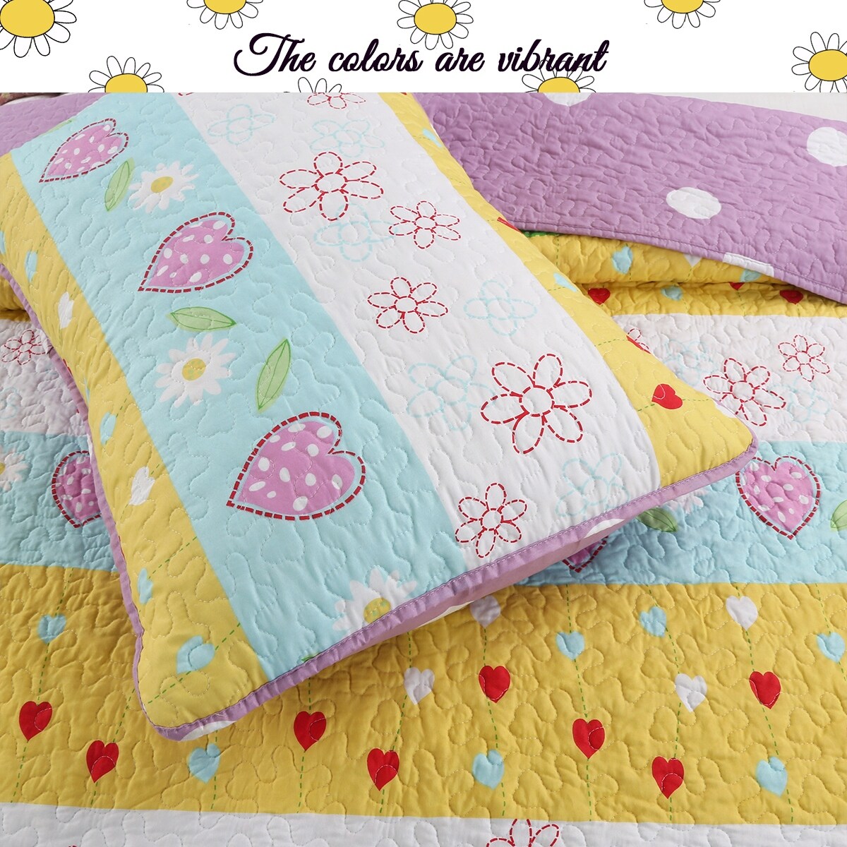 Parure de lit réversible Taylor &amp; Olive à motif floral violet/blanc
