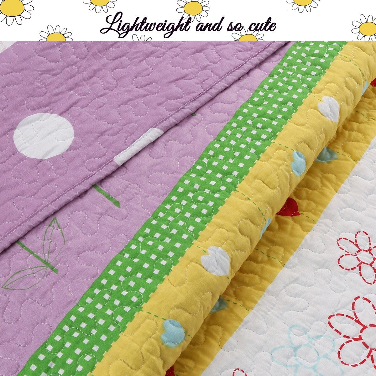 Parure de lit réversible Taylor &amp; Olive à motif floral violet/blanc