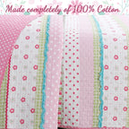 Parure de lit courtepointe en coton rose pastel Taylor &amp; Olive Sunfish