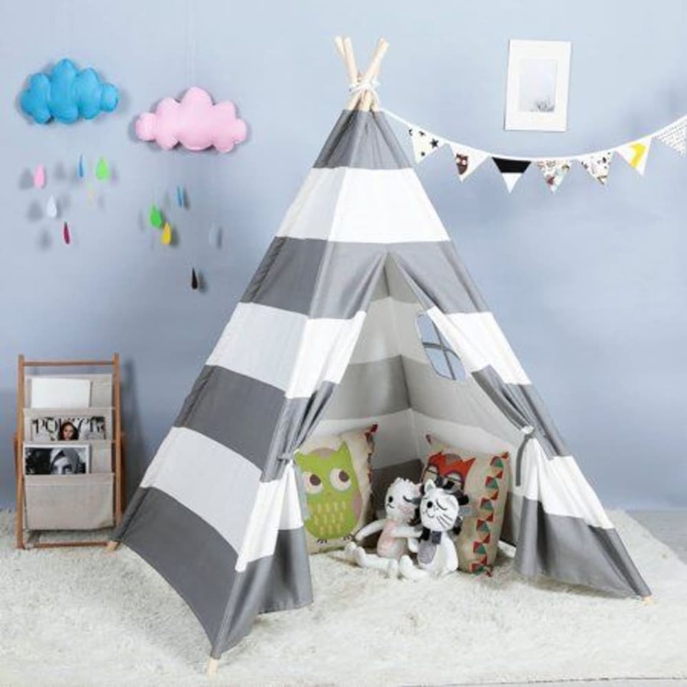 Tente tipi pour enfants avec housse de transport, idéale pour l'intérieur et l'extérieur - 1 pièce