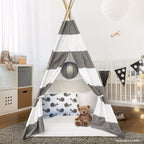 Tente tipi pour enfants avec housse de transport, idéale pour l'intérieur et l'extérieur - 1 pièce