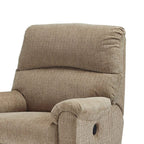 Fauteuil inclinable électrique Teer, chenille marron moka, rembourrage extra doux