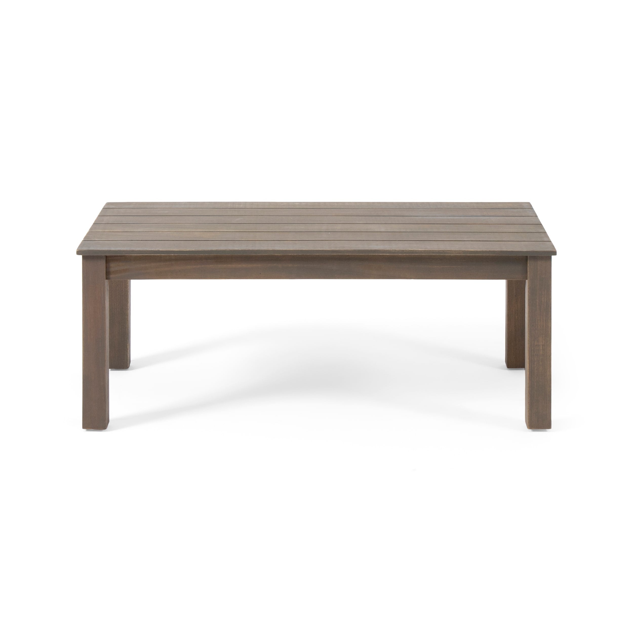 Ensemble causeuse et table basse d'extérieur en bois d'acacia Temecula avec coussins par Christopher Knight Home