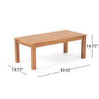 Ensemble causeuse et table basse d'extérieur en bois d'acacia Temecula avec coussins par Christopher Knight Home