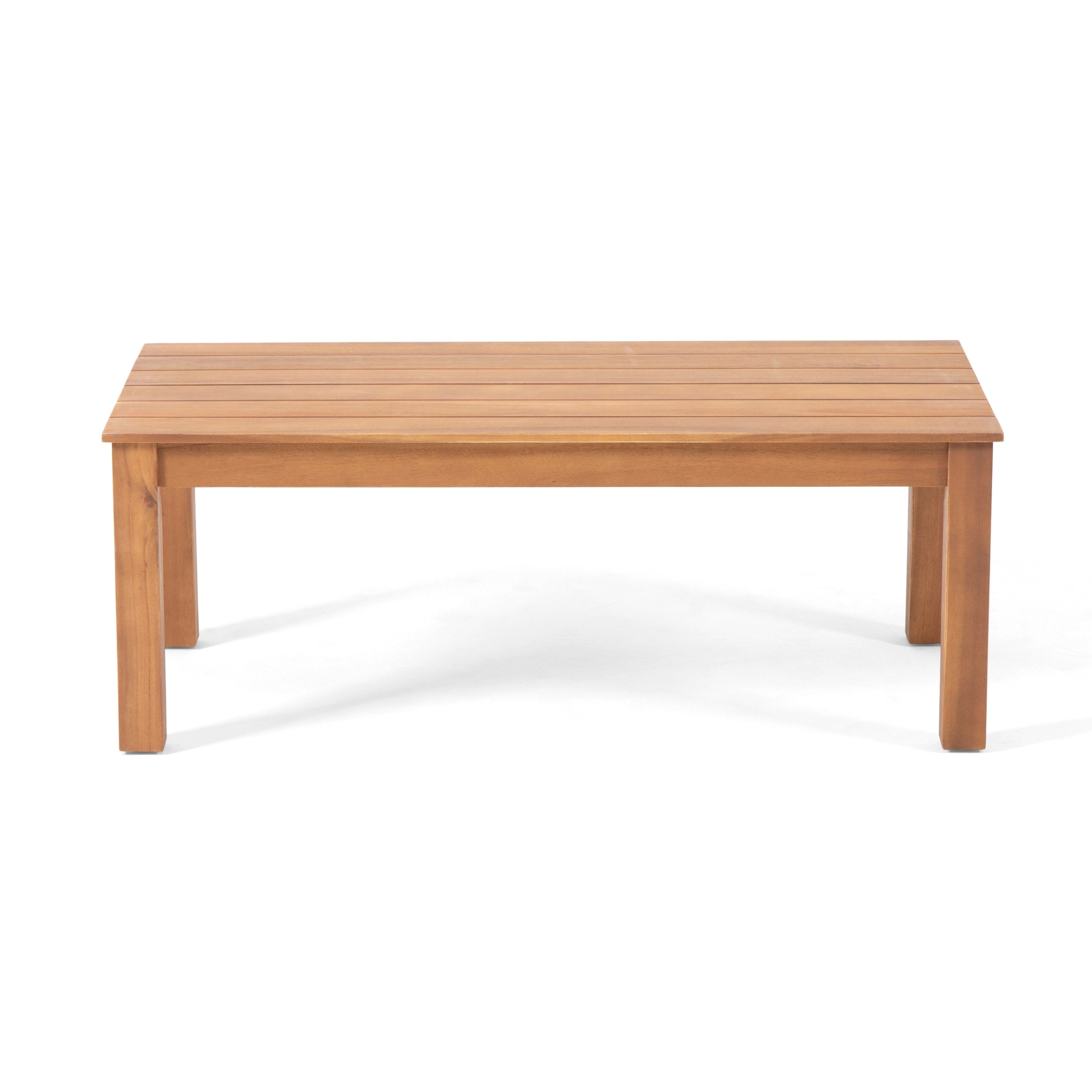 Ensemble causeuse et table basse d'extérieur en bois d'acacia Temecula avec coussins par Christopher Knight Home