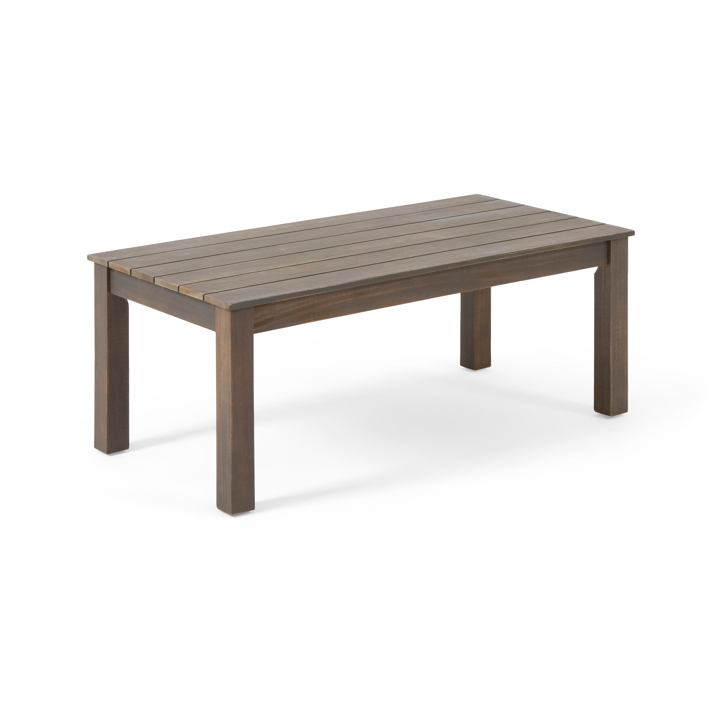 Ensemble causeuse et table basse d'extérieur en bois d'acacia Temecula avec coussins par Christopher Knight Home
