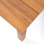 Ensemble causeuse et table basse d'extérieur en bois d'acacia Temecula avec coussins par Christopher Knight Home