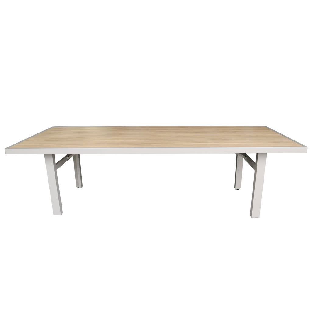 Ensemble de salle à manger Teva Furniture Hawaii PE Wicker 3 tons gris/blanc cassé/beige avec coussin