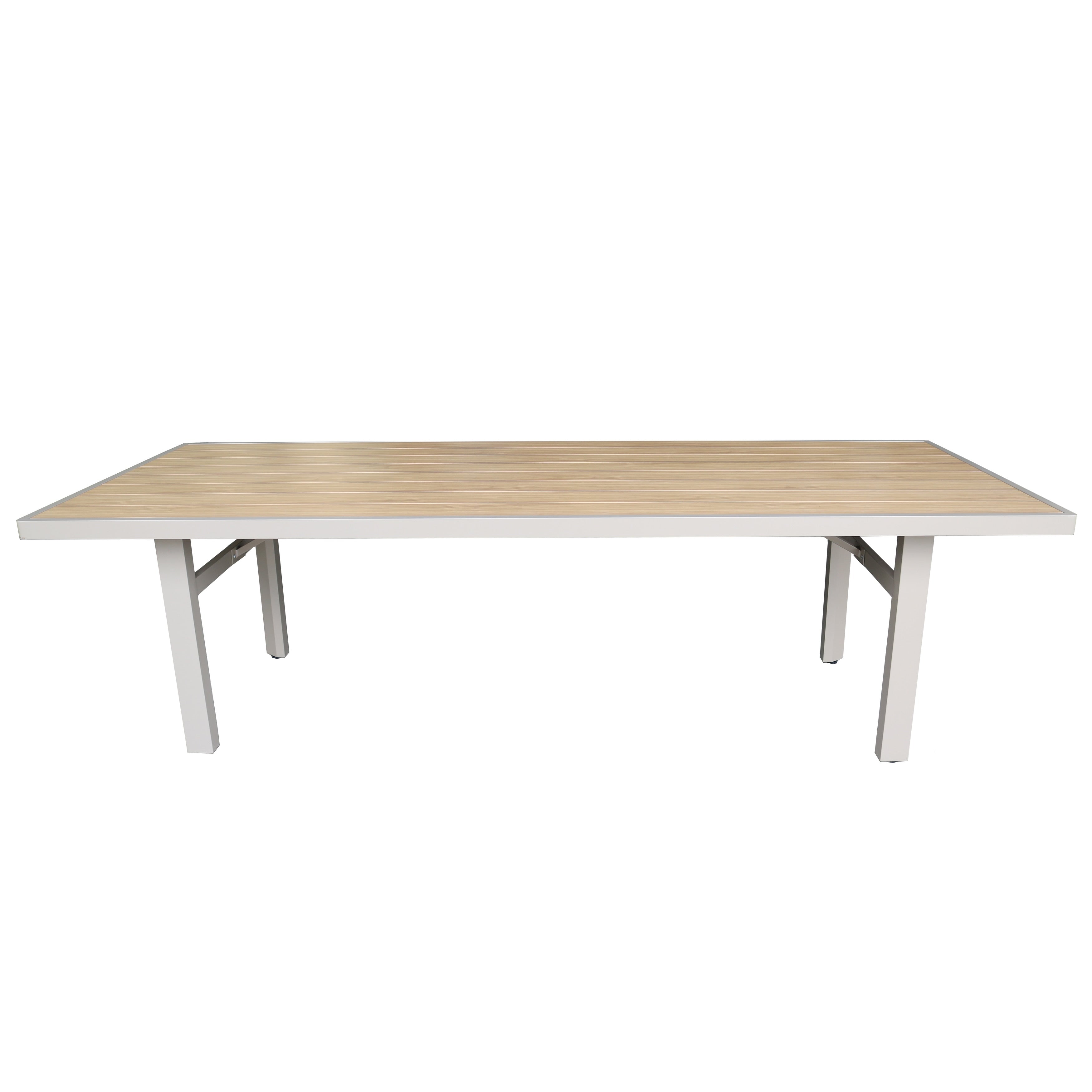 Ensemble de salle à manger Teva Furniture Hawaii PE Wicker 3 tons gris/blanc cassé/beige avec coussin