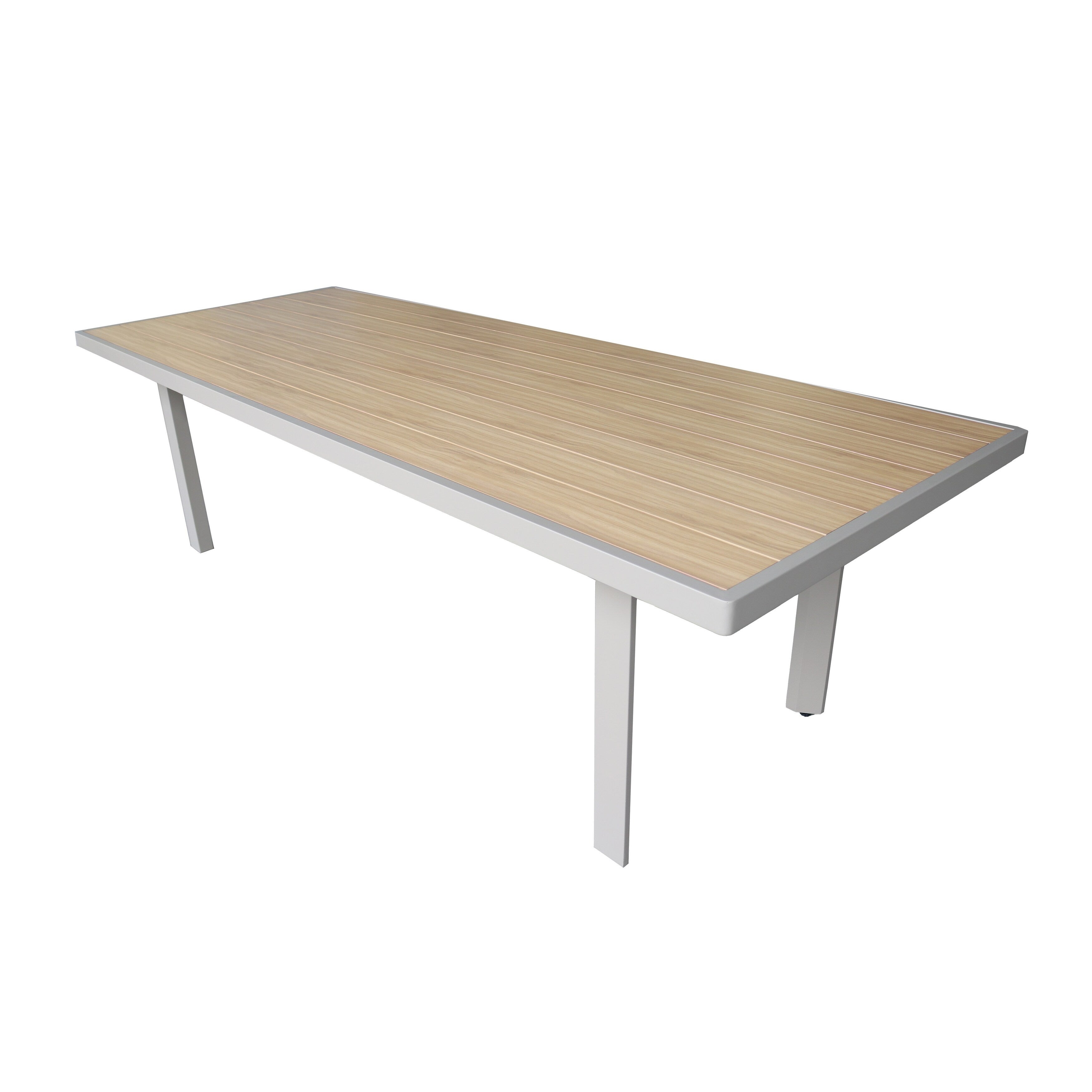 Ensemble de salle à manger Teva Furniture Hawaii PE Wicker 3 tons gris/blanc cassé/beige avec coussin