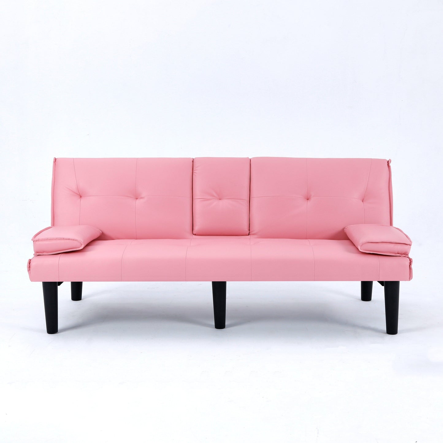 Canapé-lit multifonctionnel en PVC de 67 pouces, pliable et avec porte-gobelet