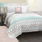 Ensemble de courtepointe 5 pièces Ever-Tru Elephant Stripe de Taylor &amp; Olive