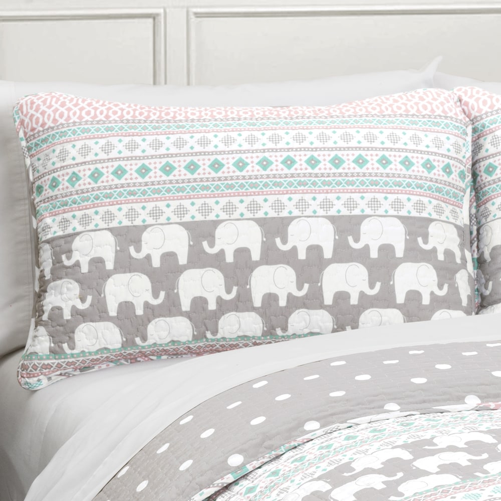 Ensemble de courtepointe 5 pièces Ever-Tru Elephant Stripe de Taylor &amp; Olive