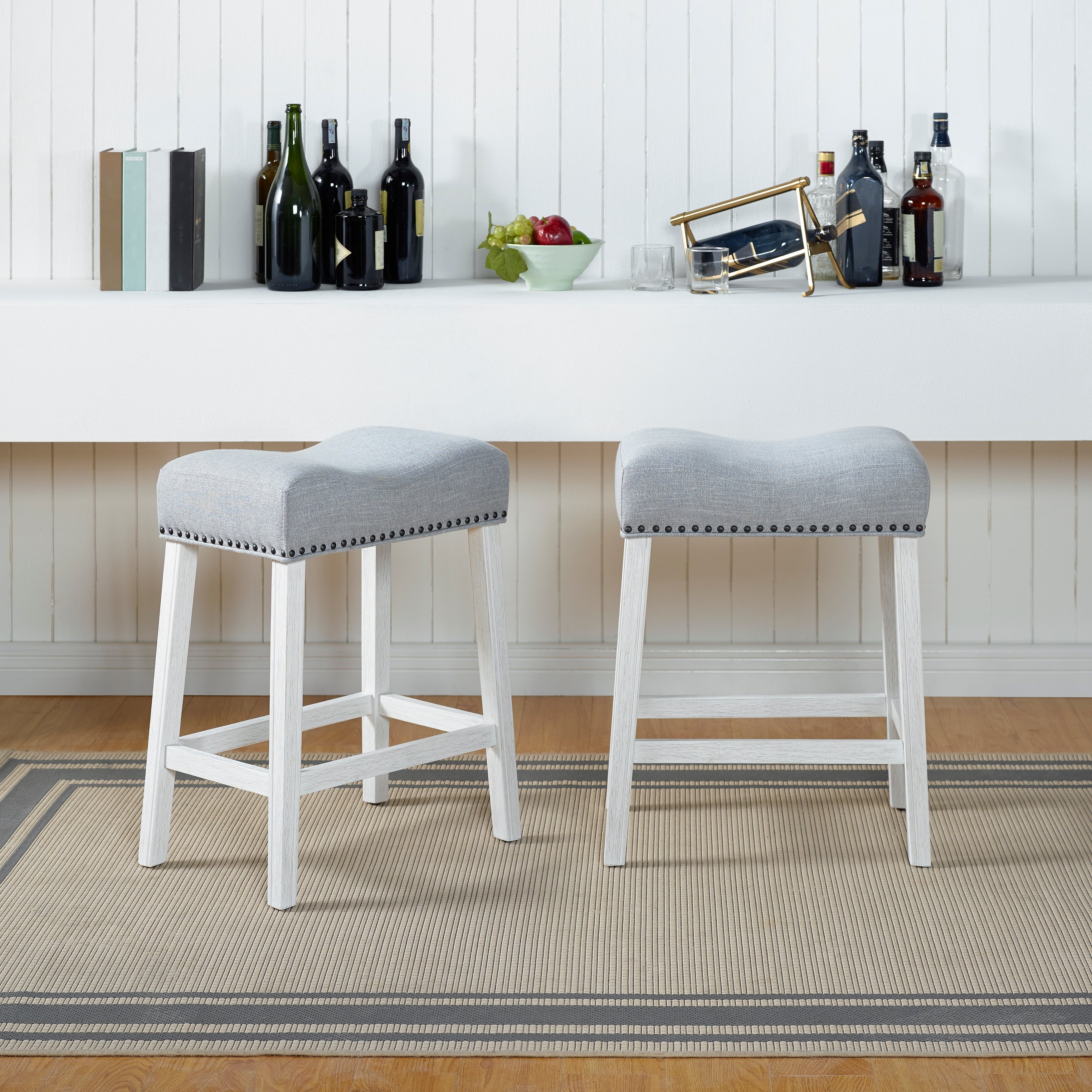 Tabourets de bar sans dossier Barish de The Gray Barn (lot de 2)