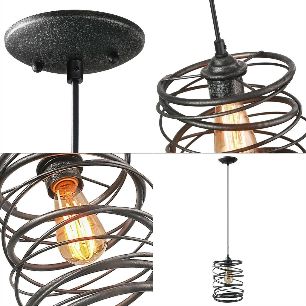 Suspension à 1 lumière de style ferme Gray Barn pour îlot de cuisine et salle à manger