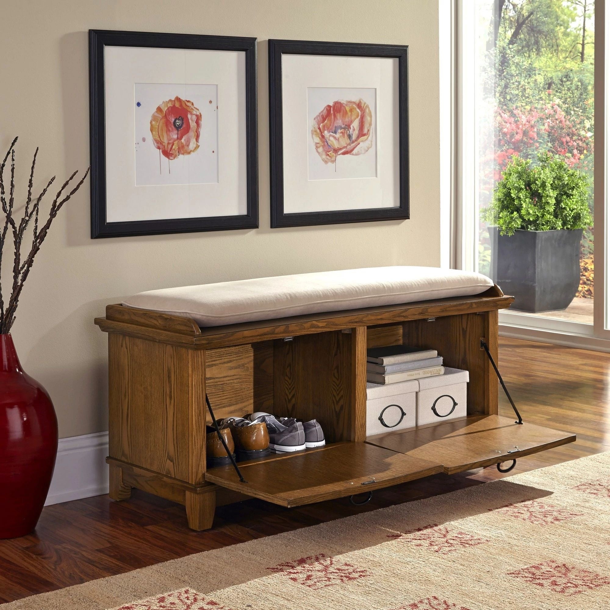 The Gray Barn Old Stone Upholstered Storage Bench