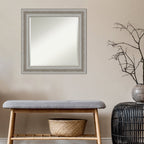 Miroir mural biseauté pour salle de bain - Cadre argenté Parlor