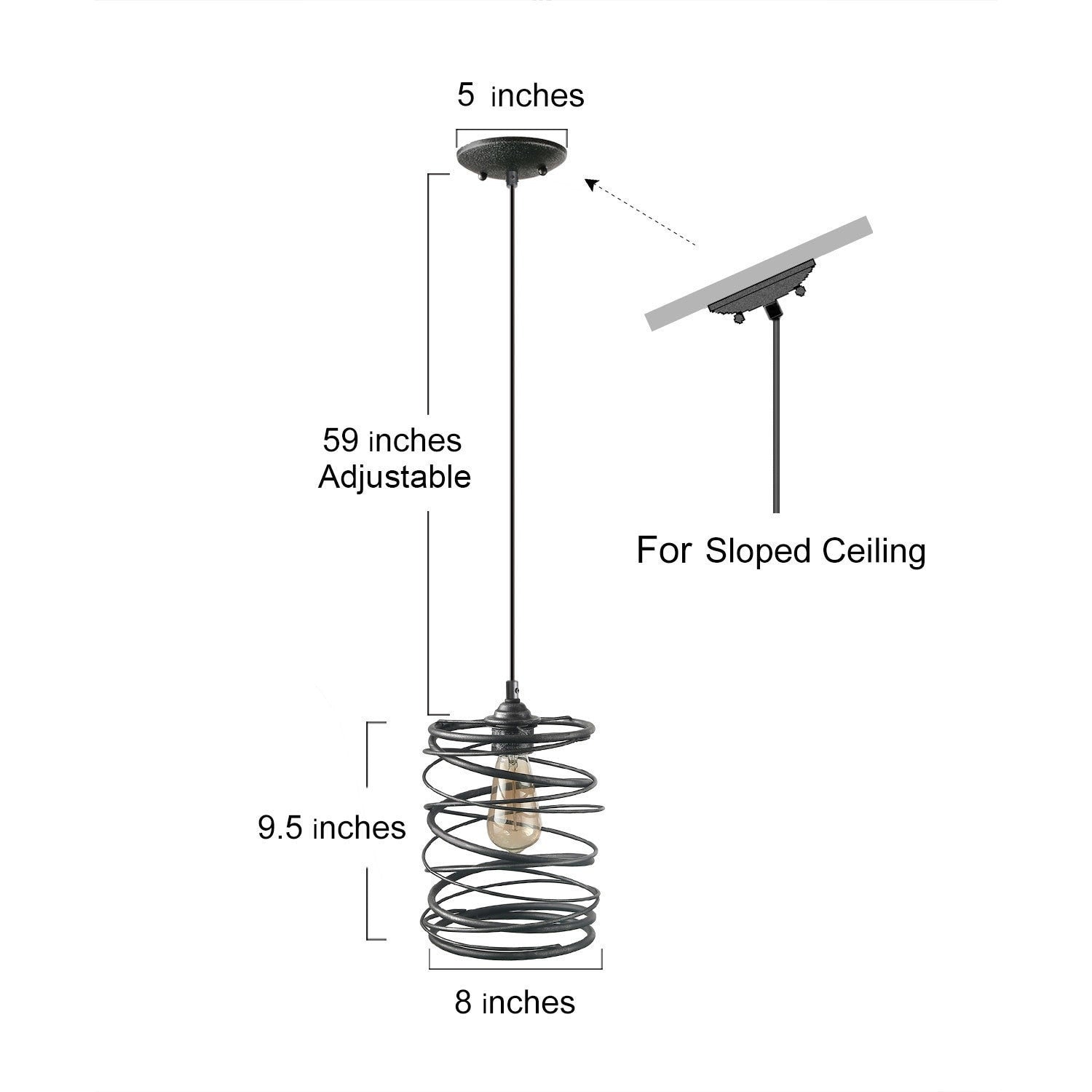 Suspension à 1 lumière de style ferme Gray Barn pour îlot de cuisine et salle à manger