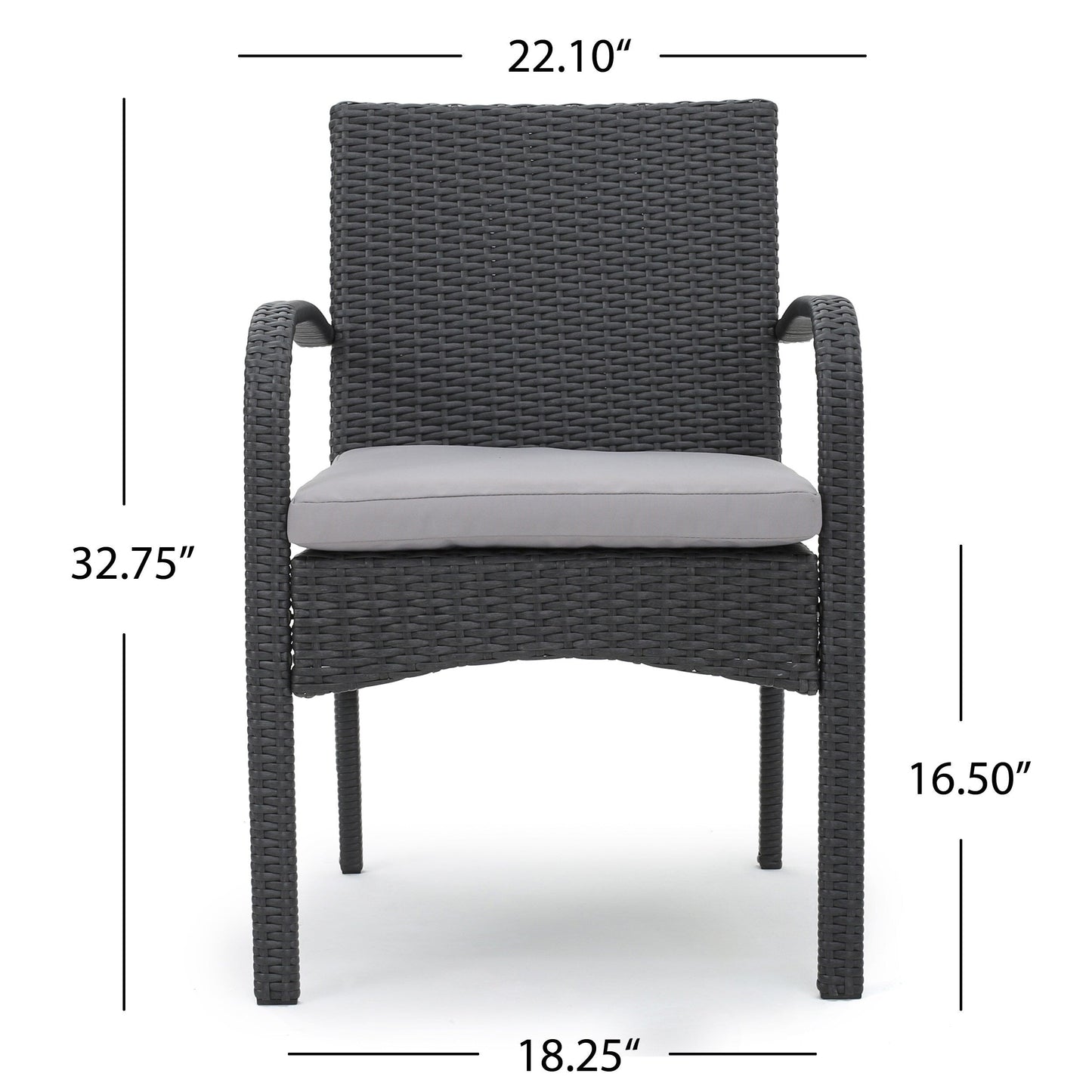 Ensemble de salle à manger d'extérieur en osier Theodore 5 pièces avec coussin par Christopher Knight Home