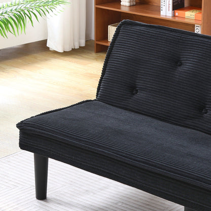 Ce canapé-lit en velours côtelé de 66 pouces peut s'adapter de manière flexible au salon, à l'appartement et à la chambre