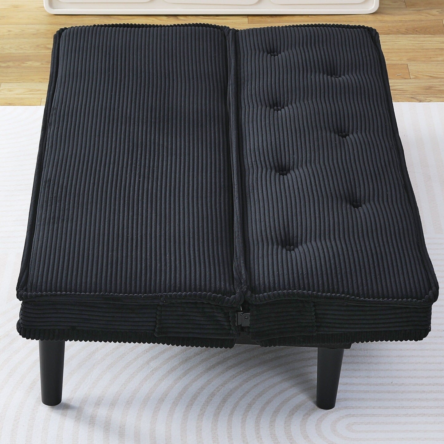 Ce canapé-lit en velours côtelé de 66 pouces peut s'adapter de manière flexible au salon, à l'appartement et à la chambre