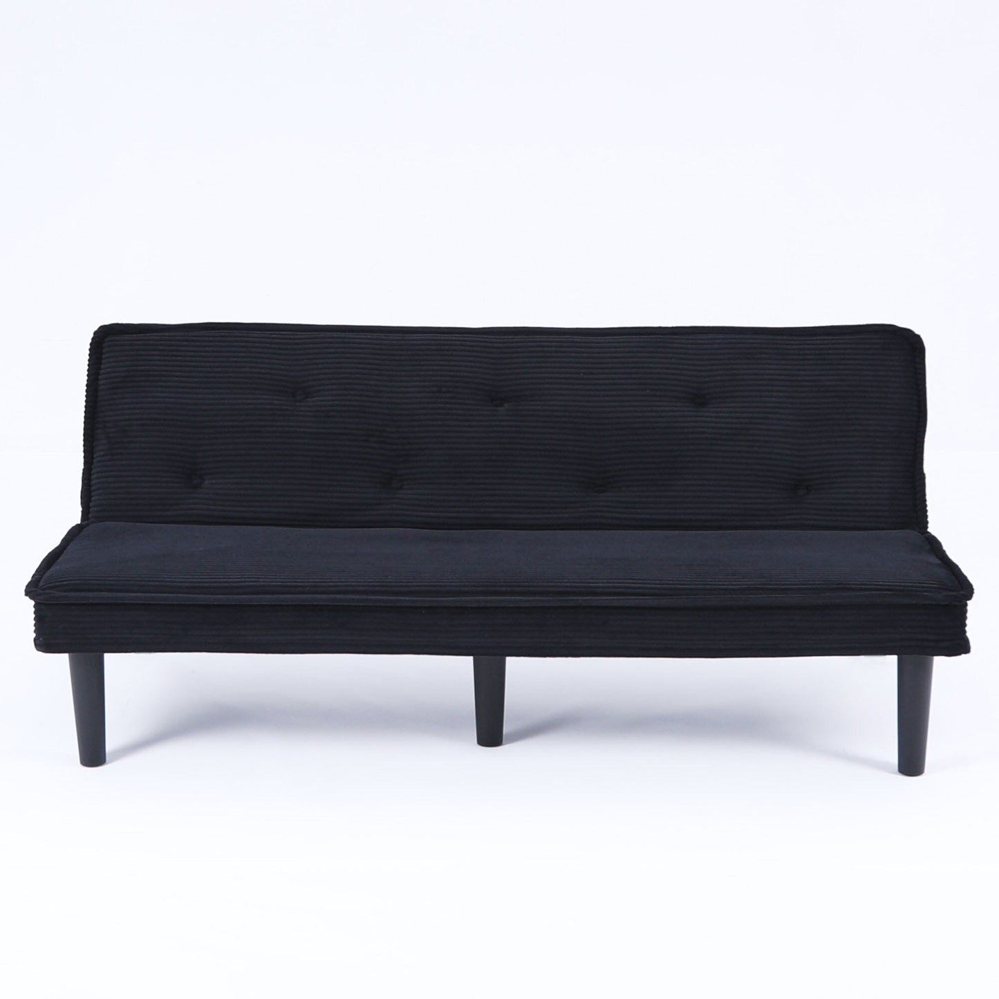 Ce canapé-lit en velours côtelé de 66 pouces peut basculer entre les deux formes confortables