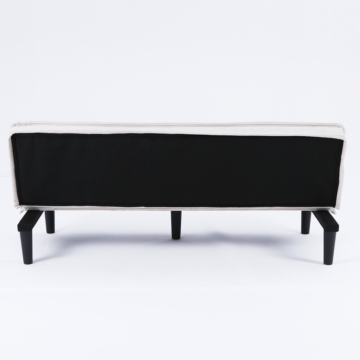 Ce canapé-lit en velours côtelé de 66 pouces peut basculer entre les deux formes confortables