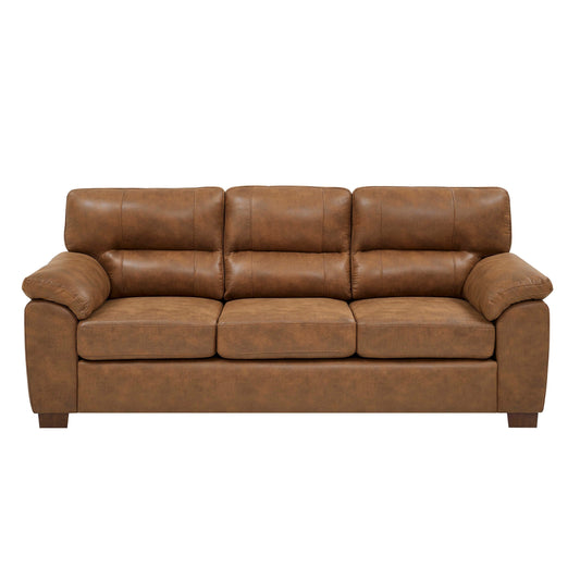 Canapé trois places en cuir - 30,5 P x 81 L x 34,5 H