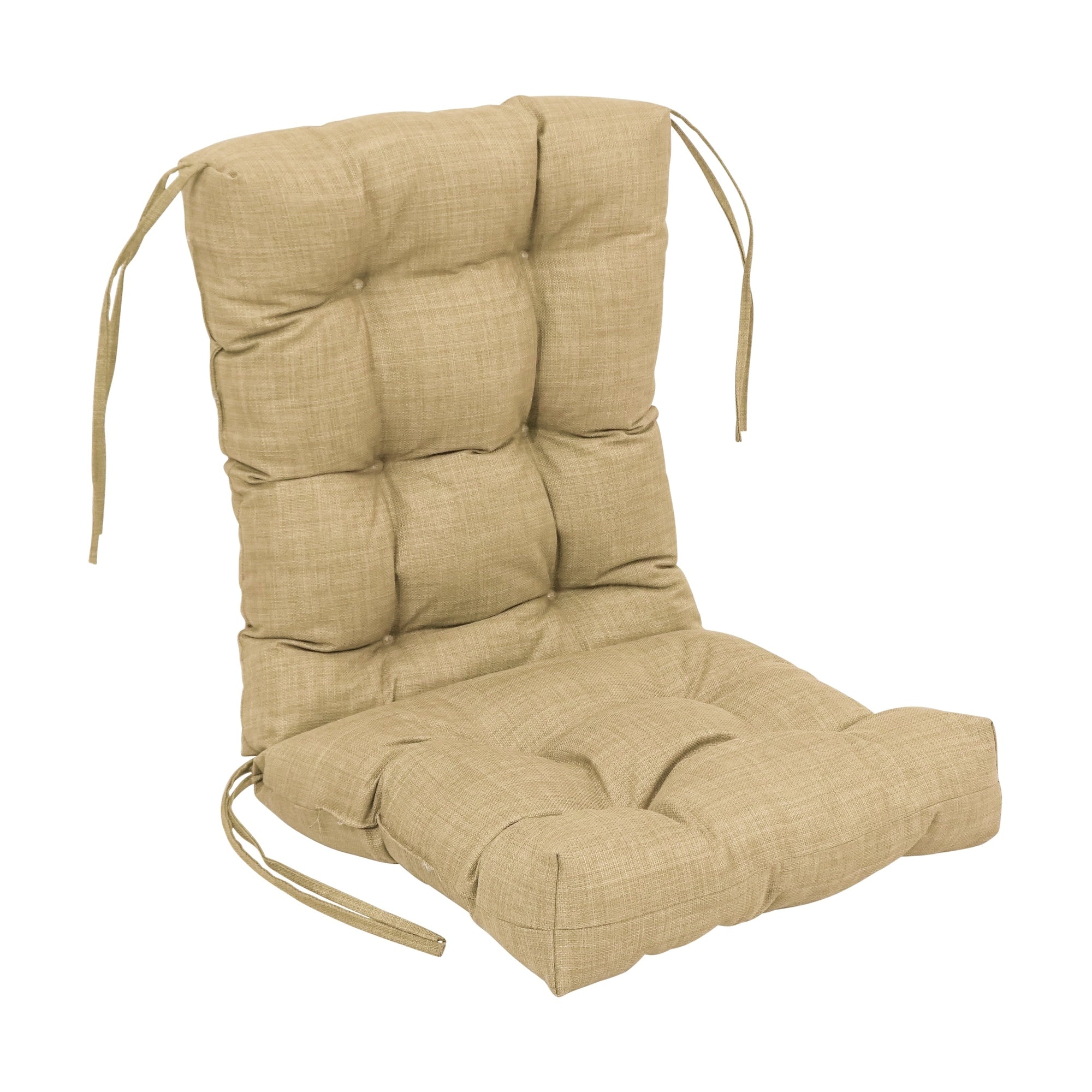 Multi-section Tufted Outdoor Seat/Back Chair Cushion (Multiple Sizes)