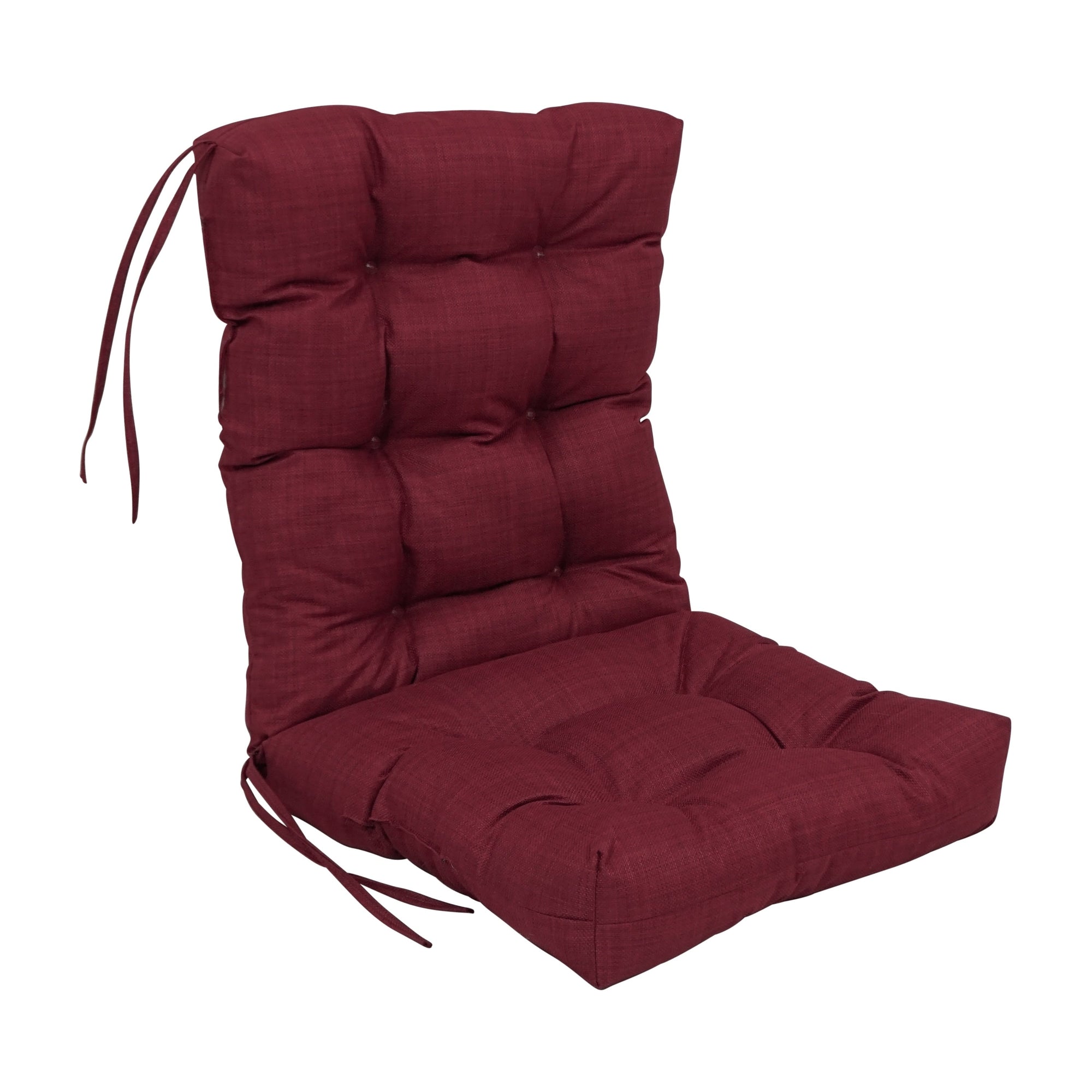 Multi-section Tufted Outdoor Seat/Back Chair Cushion (Multiple Sizes)