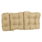 Multi-section Tufted Outdoor Seat/Back Chair Cushion (Multiple Sizes)