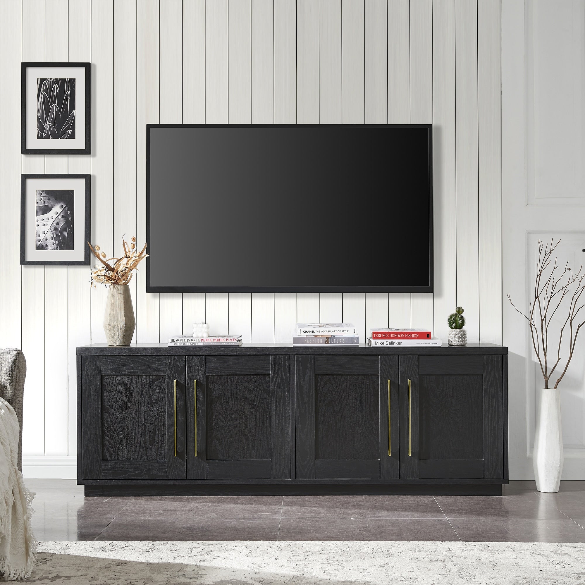 Meuble TV rectangulaire Tillman pour téléviseurs jusqu'à 75