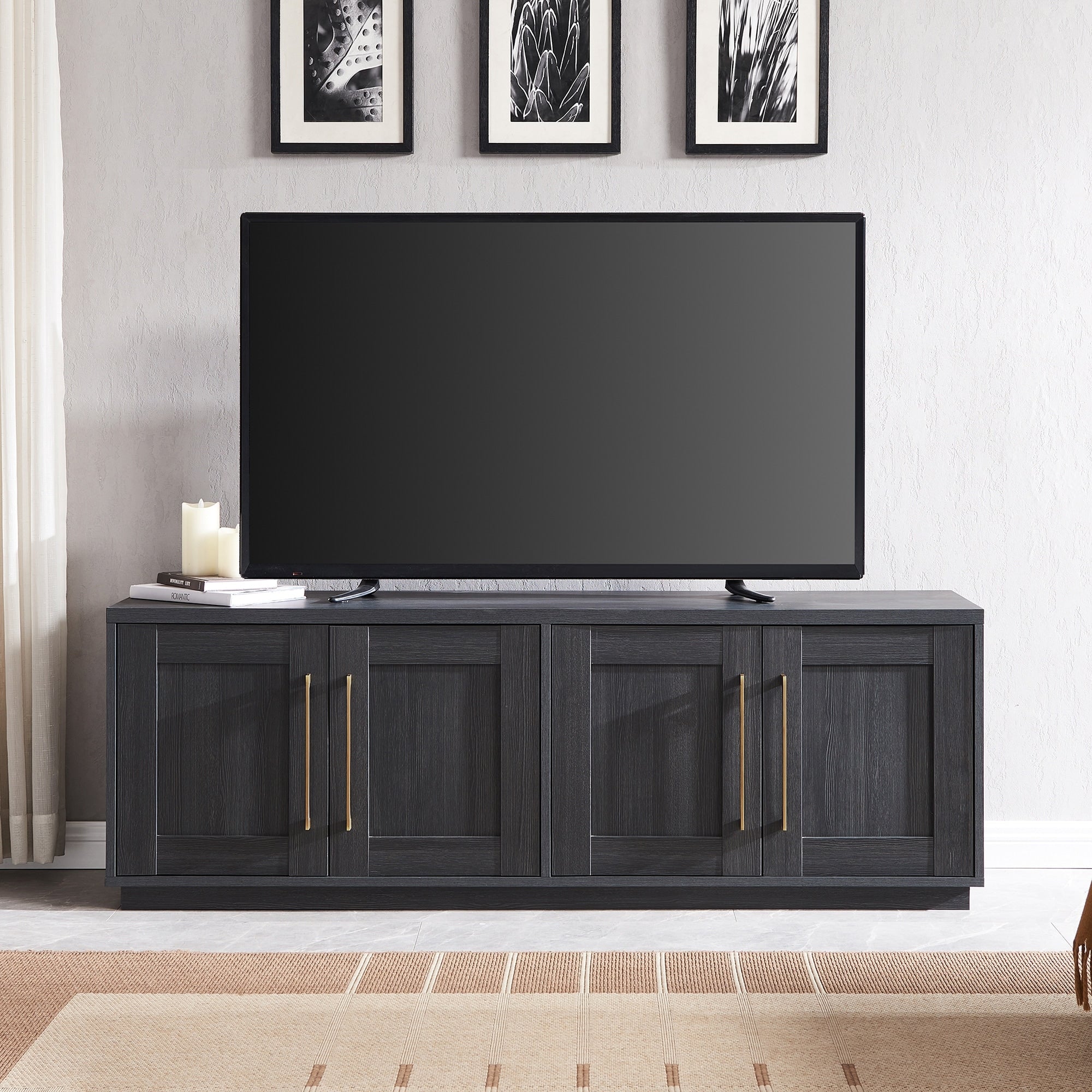Meuble TV rectangulaire Tillman pour téléviseurs jusqu'à 75