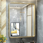 Miroir mural de salle de bain moderne à cadre en métal TokeShimi