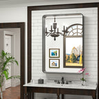 Miroir mural de salle de bain moderne à cadre en métal TokeShimi