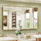 Miroir mural de salle de bain moderne à cadre en métal TokeShimi