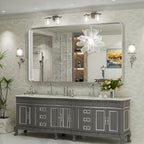 Miroir mural de salle de bain moderne à cadre en métal TokeShimi