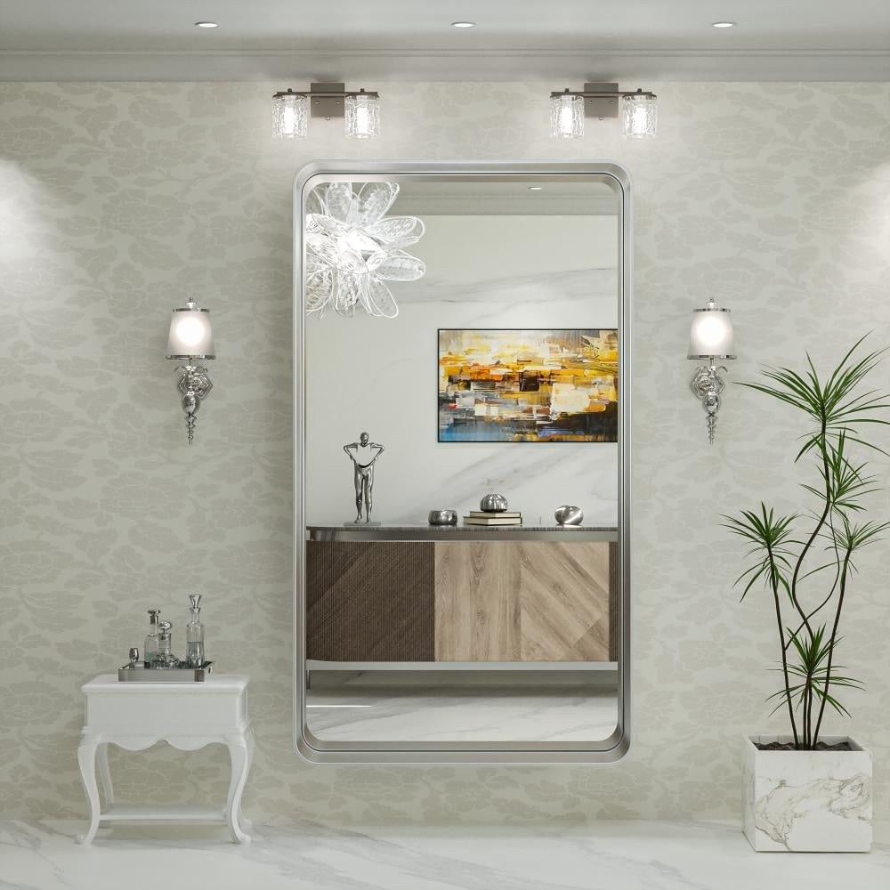 Miroir mural de salle de bain moderne à cadre en métal TokeShimi