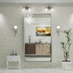 Miroir mural de salle de bain moderne à cadre en métal TokeShimi