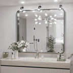 Miroir mural de salle de bain moderne à cadre en métal TokeShimi