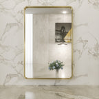 Miroir mural de salle de bain moderne à cadre en métal TokeShimi