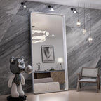 Miroir mural de salle de bain moderne à cadre en métal TokeShimi
