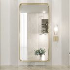 Miroir mural de salle de bain moderne à cadre en métal TokeShimi