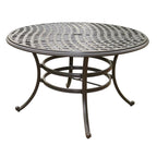 Ensemble de salle à manger rond en aluminium Torino 5 pièces avec 4 chaises pivotantes à bascule - N/A