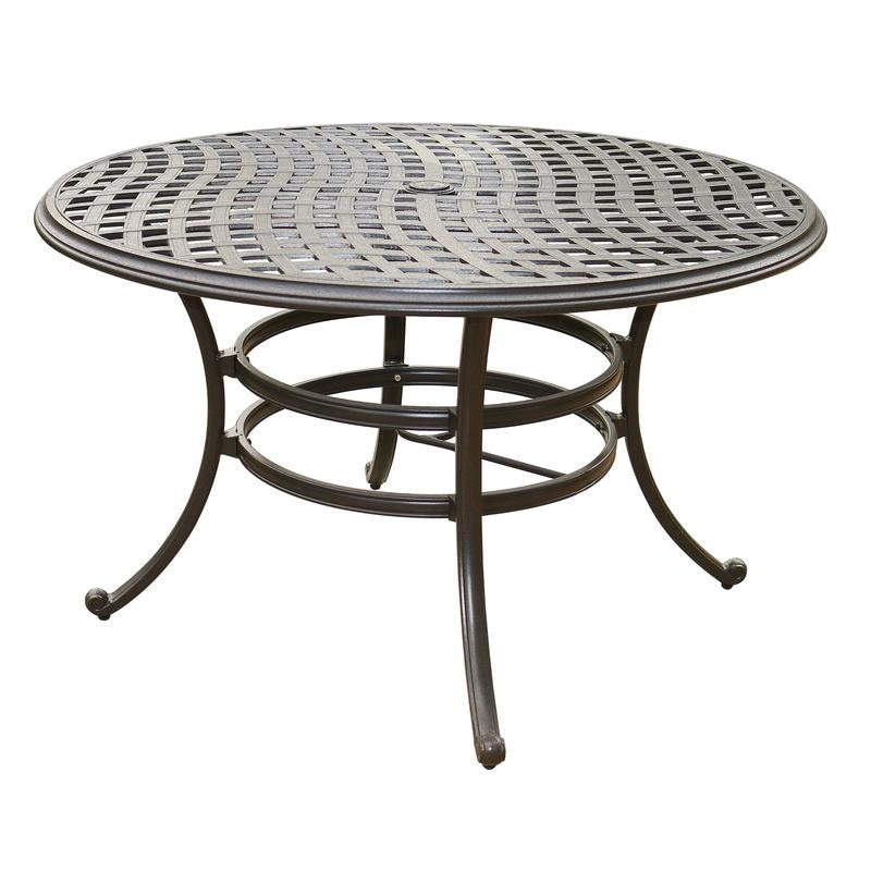 Ensemble de salle à manger rond en aluminium Torino 5 pièces avec 4 chaises pivotantes à bascule - N/A