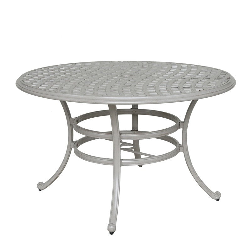 Ensemble de salle à manger rond en aluminium Torino 5 pièces avec 4 chaises pivotantes à bascule - N/A