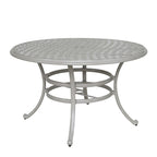 Ensemble de salle à manger rond en aluminium Torino 5 pièces avec 4 chaises pivotantes à bascule - N/A