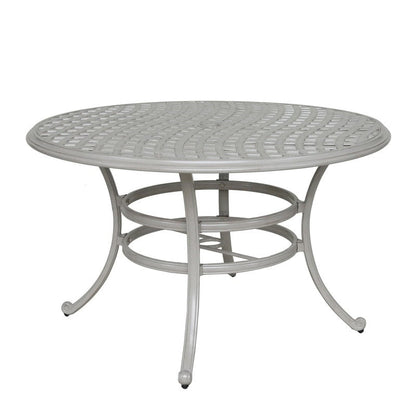 Ensemble de salle à manger rond en aluminium Torino 5 pièces avec 4 chaises pivotantes à bascule - N/A